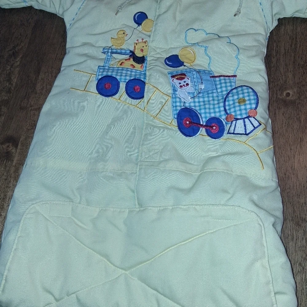 • Vintage Climate Control Quilted Winter Bunting Coverall • 0-6m
